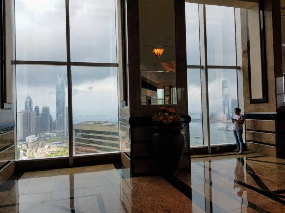 View from Central Plaza Wan Chai Sky lobby 46F